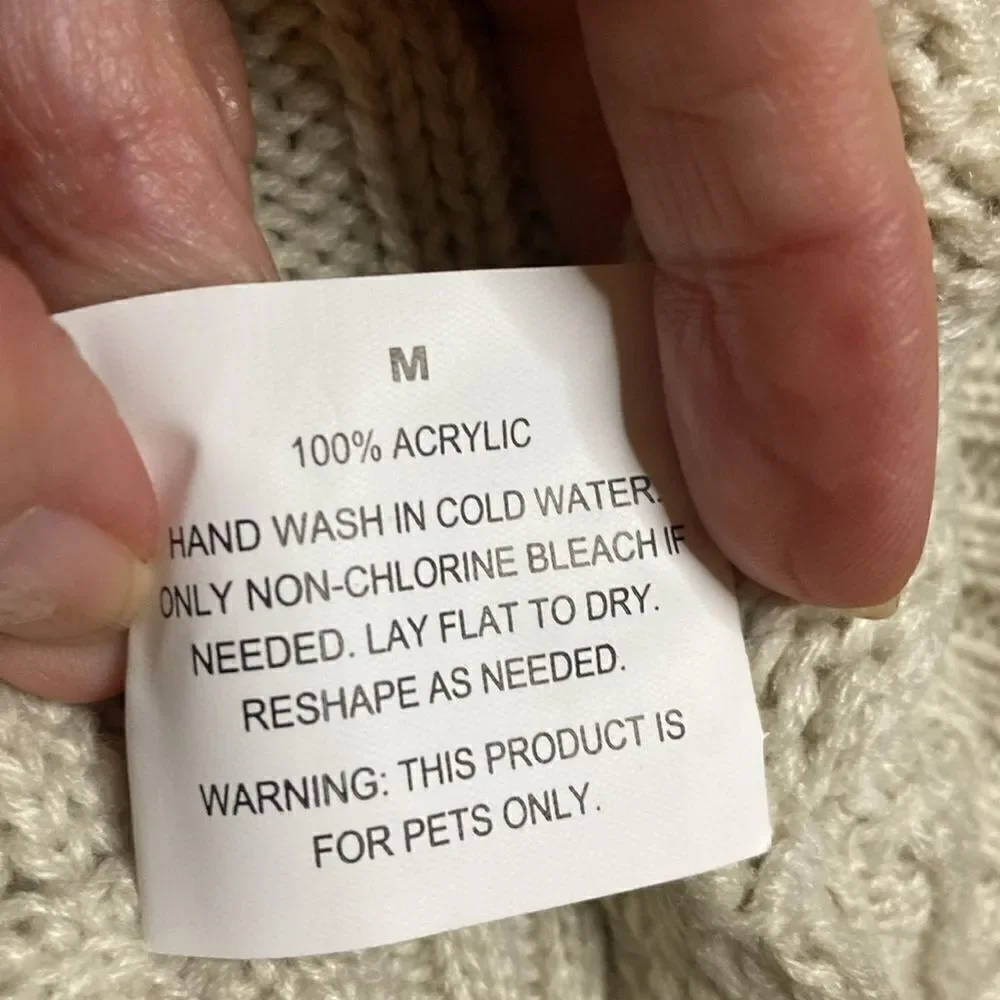 Fisherman Cable Knit Dog Sweater